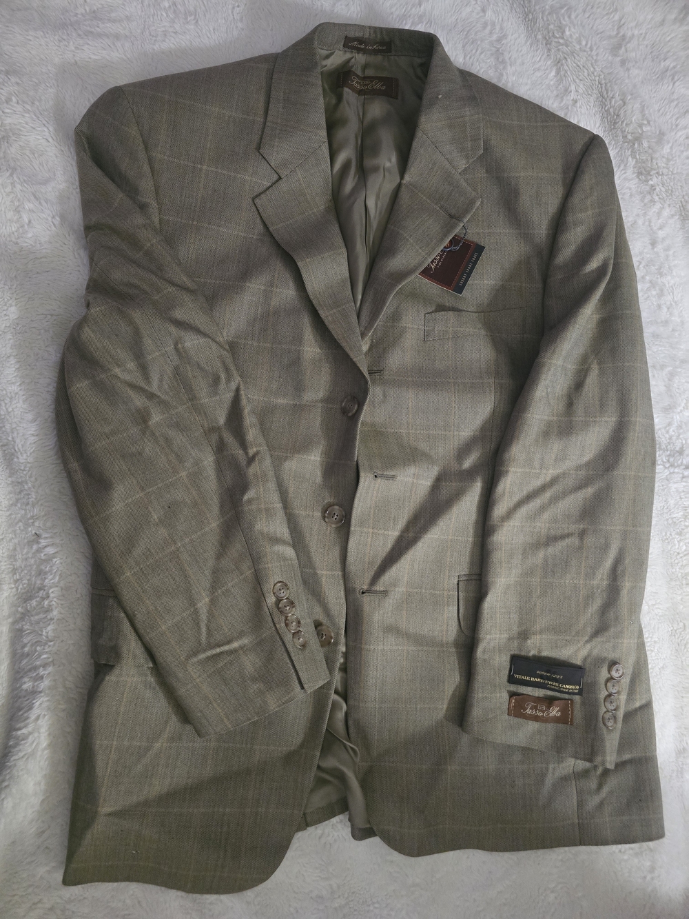 Tasso Elba Olive Plaid Sport Coat